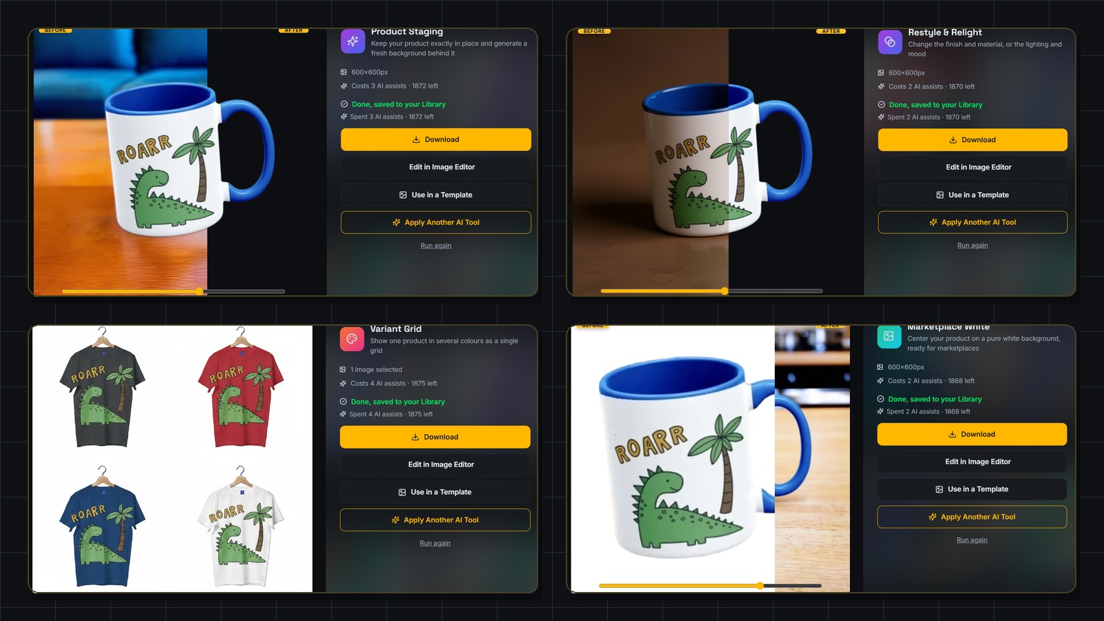 MockItReal AI tools for mockups, scenes, cleanup, and product outputs