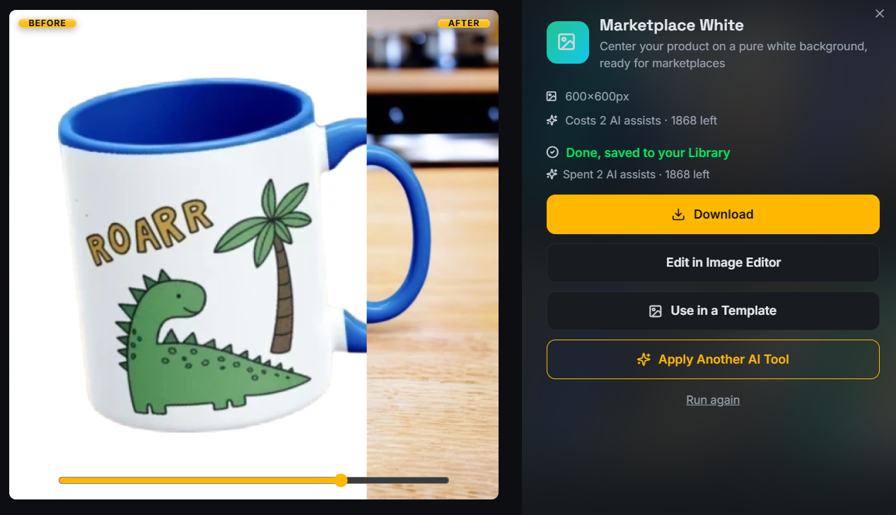 One product image exported into several marketplace-ready aspect ratios